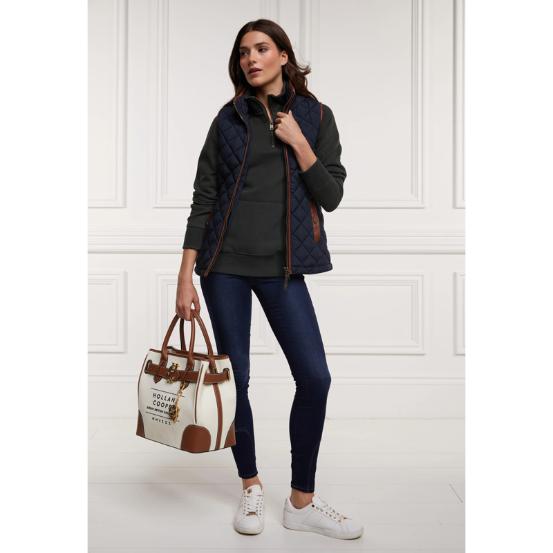 Holland Cooper Crest Zip Henley - Racing Green-3